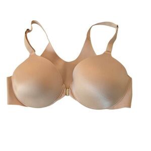 SOMA Front Closure Light Padded Vanishing Back Full Coverage Bra Beige Size 38B